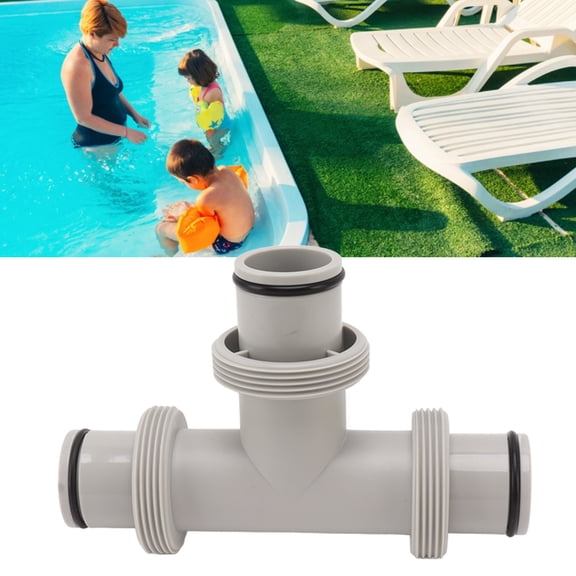 Elowen 2 in 1 Hose Plunger Valve Split Swimming Pool Hose Plunger Valve, Plastic 2 in 1 Hose Plunger Valve with 3 Washers for Replacement