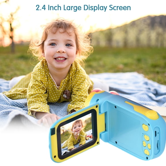 Elowen 20 Mega Pixels Children Video Camcorder 1080P 20 Mega Pixels High Resolution Kids Video Camcorder Portable Mini Digital Camera with 2.4 Inch Large Display Screen Birthday Gifts for Boys Girls