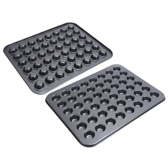 Elowen 48-Cup Cake Pan Cupcake 48Cup NonStick Mini Round Cupcake Pan Tray Baking Mould Bakeware Cooking Accessory
