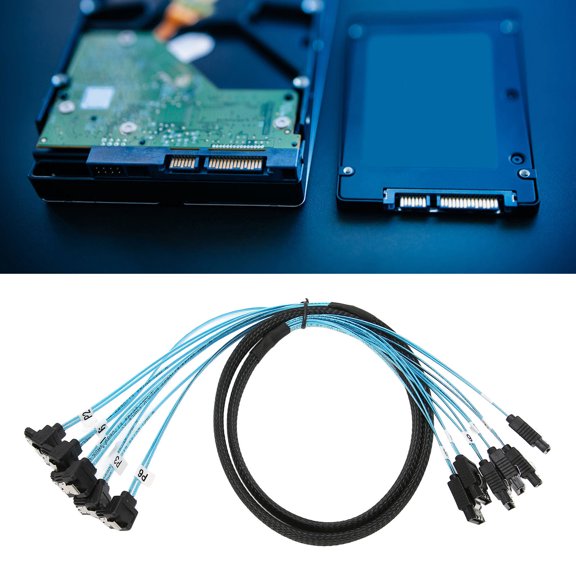Elowen 6 to 6 Cable Mini SAS Cable, Mini SAS To Cable 6Gbps Rate for Computer Mainboard 0.5m / 1.6ft