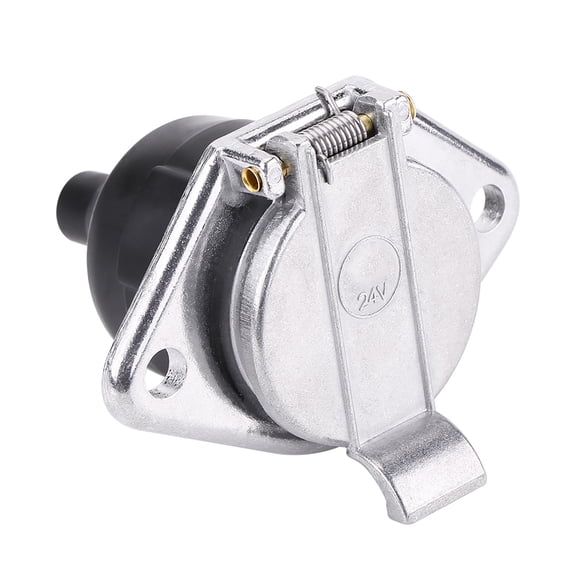 Elowen 7 Pin Trailer Plug Universal 24V 7 Pin Trailer Plug 7 Pole Wiring Connector Adapter Socket for Trailer Adapter Commercial Vehicle