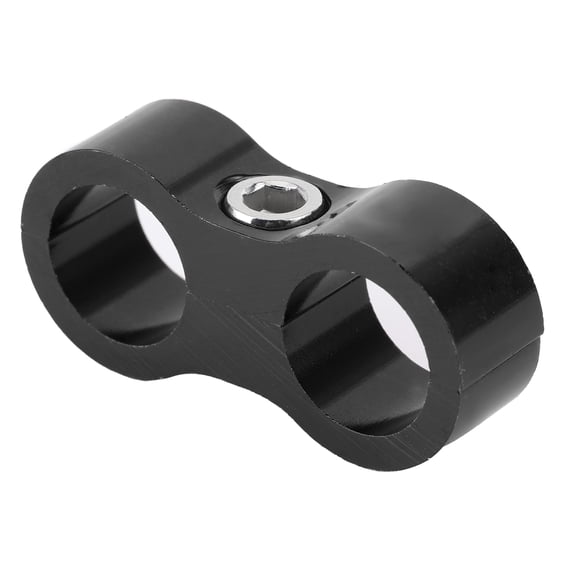 Elowen 8AN Hose Separator Fuel Hose Divider, Convenient 8AN Hose Separator Clamp with Hose Separator for Fuel Line Oil Line Brake Line for Oil Gas Water Brake Line Black
