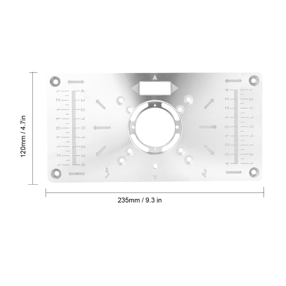 Elowen Aluminum Alloy Router Table Insert Plate Insert Multifunctional Aluminum Alloy Router Table Insert Plate Trimmer Engraving Machine Tool Woodworking Benches Woodworking Tools