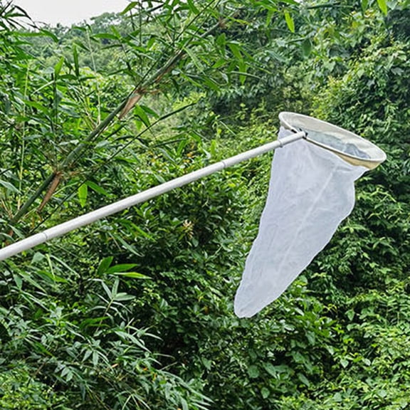 Elowen Aluminum Pole NetAluminum Pole Net, Professional Detachable Handle Portable Butterflies Net Easy Assembly for Kids for Shrimp