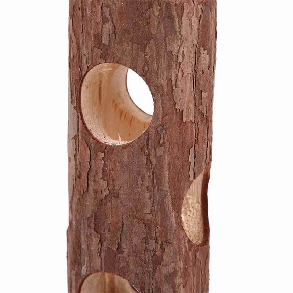 Elowen Animal Exercise Tube Wooden Animal Exercise Tube Chew Toy for Hamster Rabbit Ferret Guinea Pig Playtime Tunnel