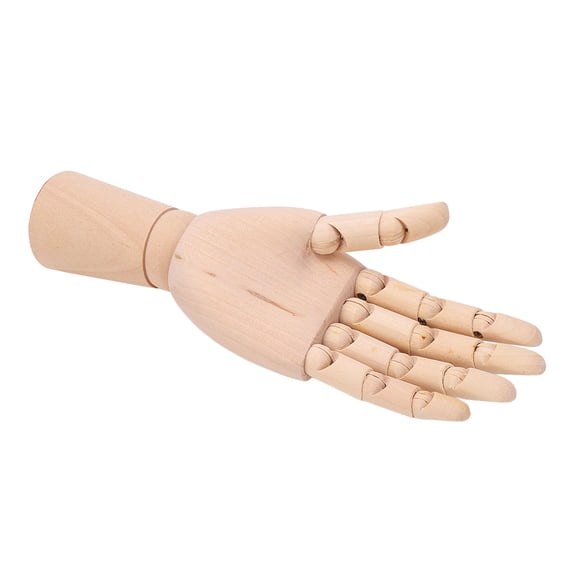 Elowen Art Wooden Hand Drawing Mannequin Hand, Wood Mannequin Hand Flexible Joints for PhotographyProps for Sketching for HomeDecorations Left Hand