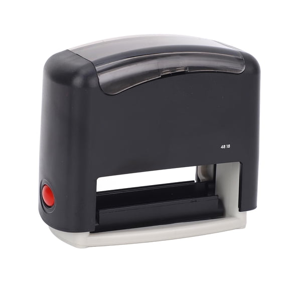 Elowen Automatic Customizable Stamp, Pre Loaded Red Ink Self Inking Stamp for Office