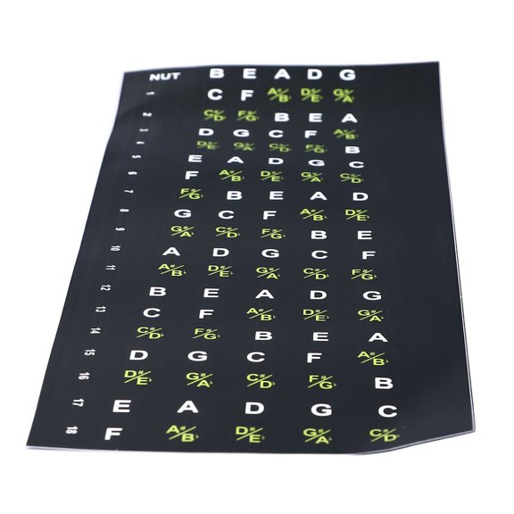 Elowen Bass Chord Fret Stickers Guitar Fretboard Sticker Bass Chord Note Finger Guide Decal Easy Apply Lightweight Removable Beginner Playing