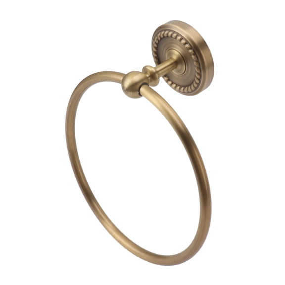 Elowen Bath Hand Towel Copper Round Wall Mounted Hand Shower Towel Holder Rack Bathroom Towel
