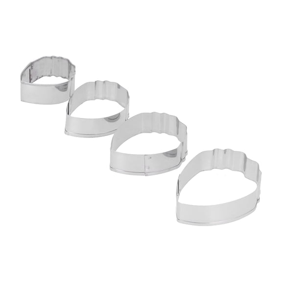 Elowen Biscuits Bakery 4Pcs Peony Flower Cutter DIY Fondant Cake Biscuits Cookies Maker Mold Baking Supplies
