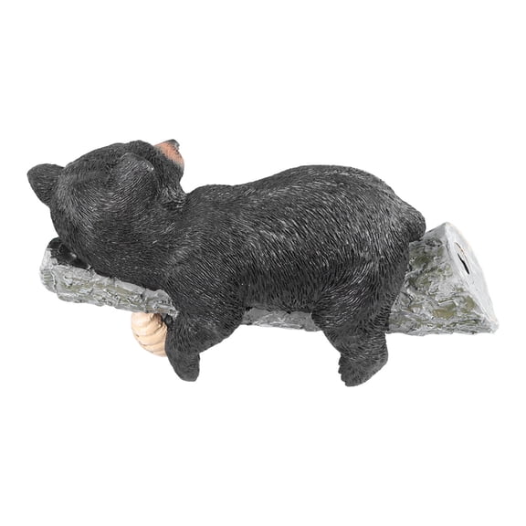 Elowen Black Bear Statue Black Bear Figurine, Resin Animal Figurine for Garden for Yard