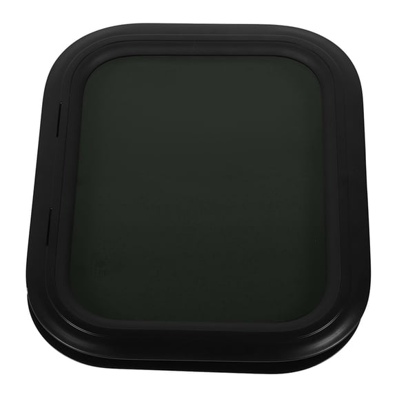 Elowen Black RV Window Fixed RV Window, 450 X 300mm Black RV Window Privacy Protect for Campervan Caravan Trailer for 26-31mm / 1-1.2in Wall Thickness