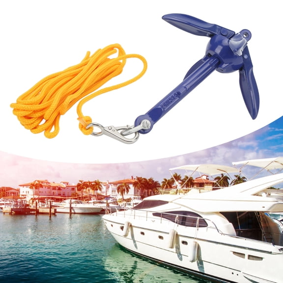 Elowen Boat Grapnel Kayak Anchor, Fixation Convenient Storage Boat Grapnel for Sandy