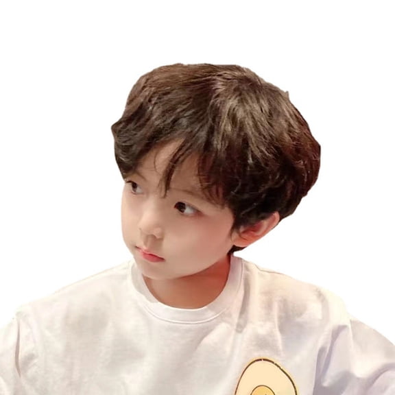 Elowen Boy Wavy Short Boy Wavy Short Hair, Fluffy Texture Boy Curly Short Wig Synthetic Fashionable for Role Playing for Child