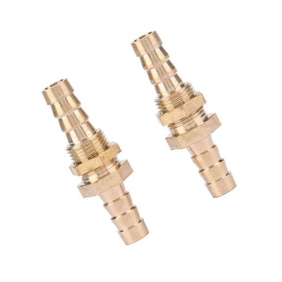 Elowen Brass Bulkhead Pipe Brass Bulkhead Pipe Fitting, Coupler Connector Adapter, 5 Sizes, for Pipe Connection, CNC Machining, Construction
