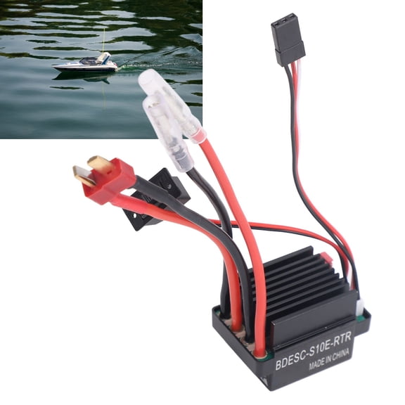 Elowen Brushed ESCBrushed ESC Speed Controller, Brushed ESC Dual Way for RC Boat