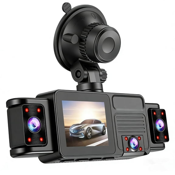 Elowen Cam Front and Rear Car 2K Dash Cam 5 Channel 360 View Car Camera with Night Sight WDR Parking Mode Loop Recording