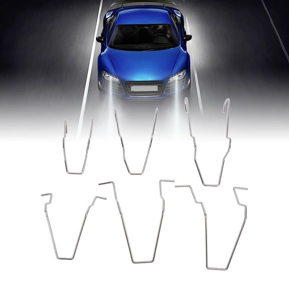 Elowen Car Headlight Bulb Clip Car Bulb Clip, Stainless Steel Headlight Bulb Retaining Spring Clip for H1 H3 H4 H7 Bulbs