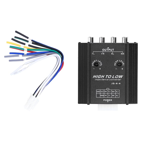 Elowen Car Speaker to Line Vehicle Amplifier Converter, High Fidelity Audio Converter for Car