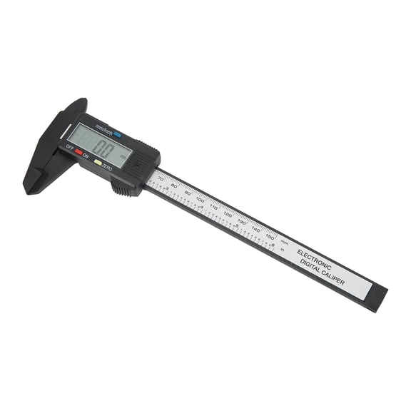 Elowen Carbon Composites Digital Caliper Electronic Micrometer Caliper, 0-150mm Digital Caliper Auto Off Battery Powered Power Saving Inch/mm Conversion for Measuring Length