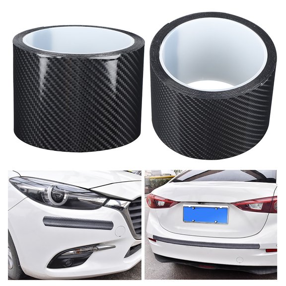 Elowen Carbon Film anti scratch Car Door Edge Guard, Carbon Fiber Protective Film Sticker, Flexible and sturdy, Made of Material, Easy to Install, Prevent Dust, 3.9 x 9.8ft, Direct