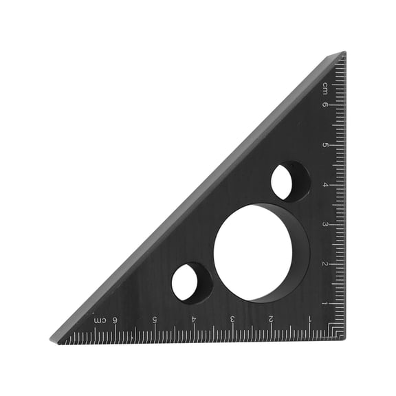 Elowen Carpenter Tool Aluminum Alloy Triangular Angle Ruler Woodworking Measuring Tool for Carpenter Woodworking