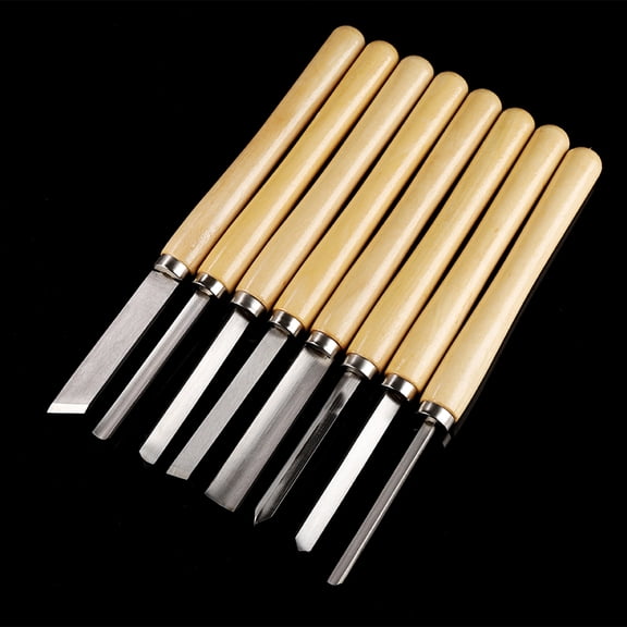 Elowen Carving Tools Set 8pcs/set Wood Lathe Chisel Set Turning Tools Woodworking Gouge Skew Parting
