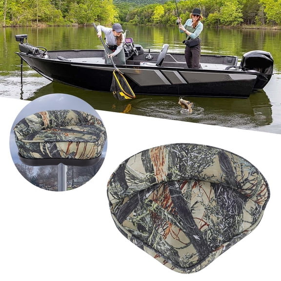Elowen Casting Deck Seat Seat Pro Casting Boat Seat Universal Marine Grade Ethenyl High Density Foam Boat Butt Chair for Jon Boat