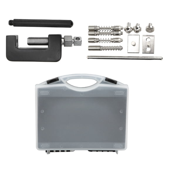 Elowen Chain Riveting Tool Set Chain Breaker, Motorcycle Chain Removal Tool High Hardness Professional Rustproof Practical Universal with Storage Box for ATV for Dirt Bike