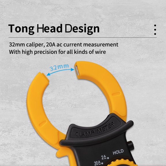 Elowen Clamp Meter Digital Clamp Meter Multimeter Handheld AC DC Voltage Current Voltmeter Diode Resistance Non-contact Fire Wire Identification