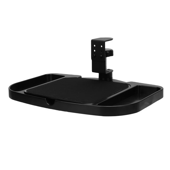 Elowen Clamp On Mouse Pad HolderTray Clamp On Mouse Platform Adjustable Mouse Pad Device Holder Desk Rotating Tray Rest Extension Attachment