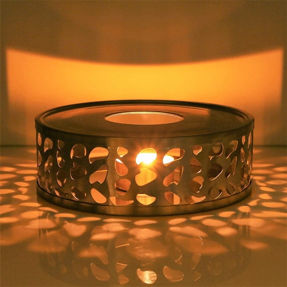 Elowen Coffee Warmer Stainless Steel Tea Warmer, Metal Tea Warmer Efficient Multipurpose with Tea Light Holder for Home
