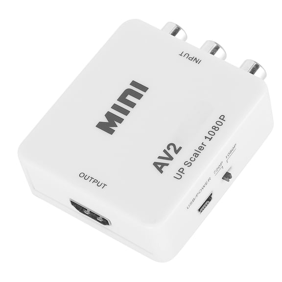 Elowen ConverterConverter AV to High Definition Converter Transverter to AV2HDMI White