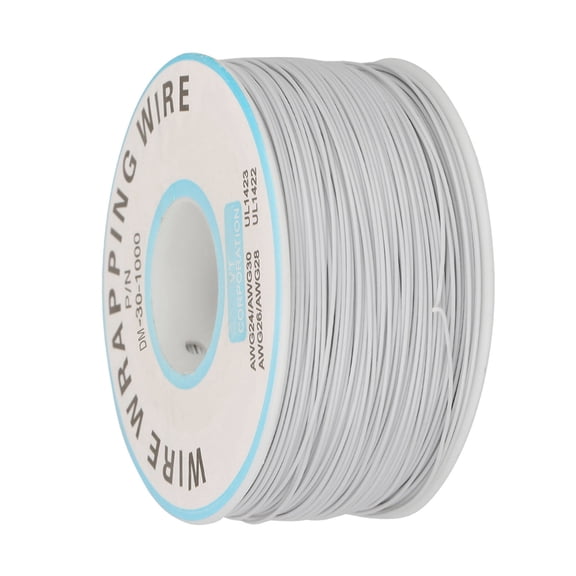 Elowen Copper Cable Copper Wire Wrapping Single Strand 30AWG Cable 0.25mm Core Diameter Flexible Insulated for Electronics