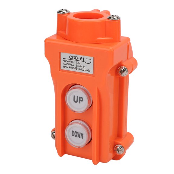 Elowen Crane Push Button Crane Controller, AC250V AC500V Compact UP Down Hoist Push Button Switch for Cranes