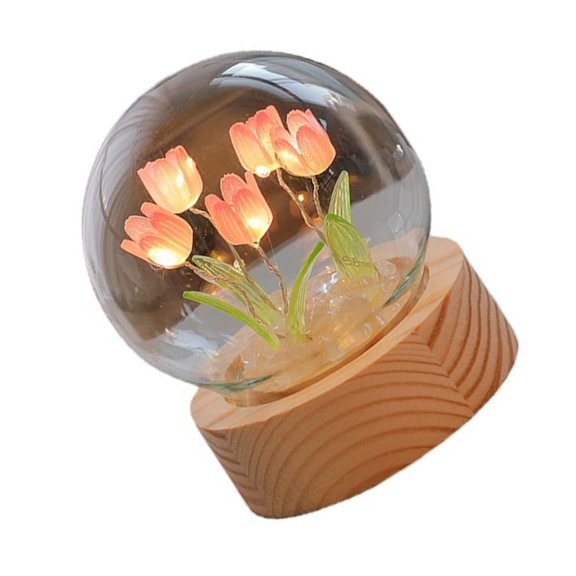Elowen Design Night Lamp Bedroom Night Light, Pretty Design Flower Night Light Ideal Present Gentle Lighting for Room Pink
