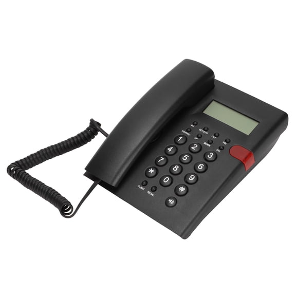 Elowen Desktop Phone Desktop Corded Telephone, Wired Desktop Phone K010A-1 for Office Black