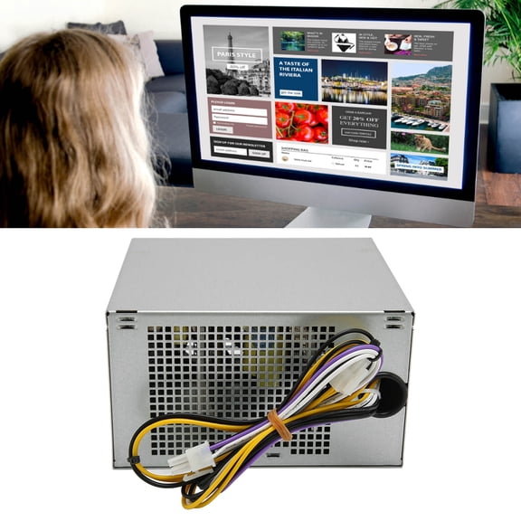 Elowen Desktop Power Supply 290W Power Supply, Desktop Power Supply AC 100-240V DC Output for L290AM 00