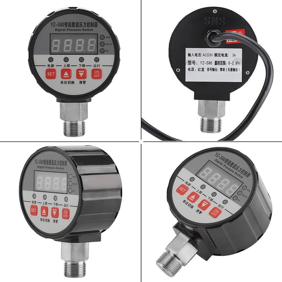 Elowen Digital Pressure 220V Digital Pressure Switch Controller 0-2Mpa Air Compressor