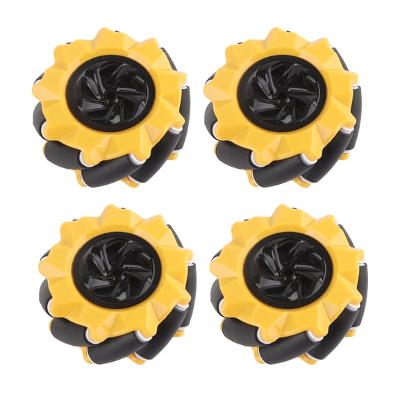 Elowen Directional Wheel 80mm Mecanum Wheel Wheel Smart Robot Car Parts Accessories DIY Toy Components, 99.9% Pass Rate, 3D Appearance, Smooth Running, 4WD, TT Motors, ABS Rubber, 3.1in Diameter,