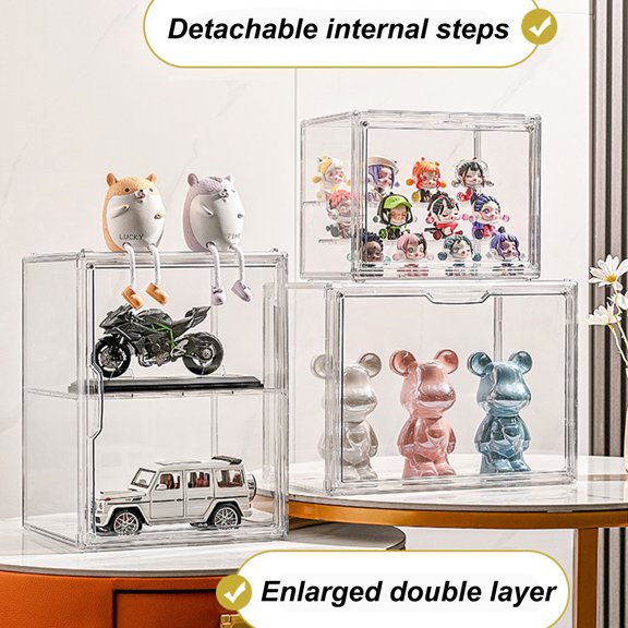 Elowen Display RackCase Storage Display Rack Large Capacity Dustproof Model Storage Box Transparent Collection Display Case