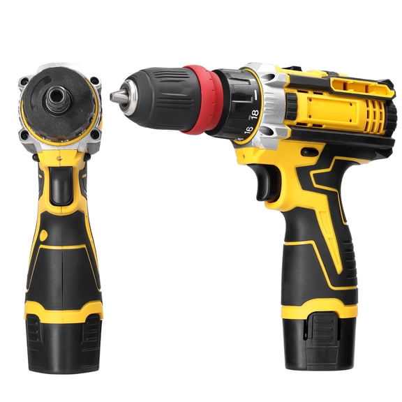 Elowen Drill Set 12 V 2in1 Lithium Drill Electric Screwdriver Multi-function Power Tool Brushed Motor Practical Screw Driver for Home Appliances Furniture Installation Automotive Electronics