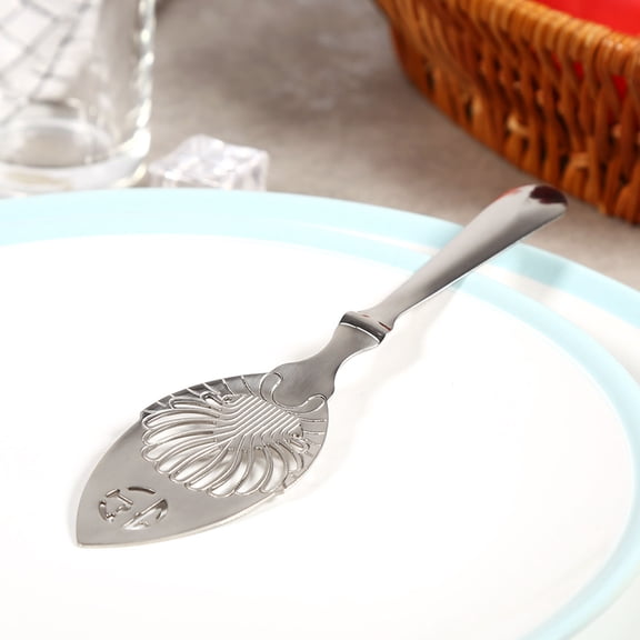 Elowen Drinking Spoon304 Stainless Steel Antique Absinthe Wormwood Spoon, Unique Design Cocktail Glass Cup Drinking Filter, for Traditional Absinthe Preparation