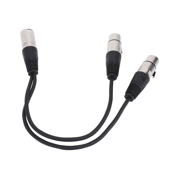 Elowen Dual XLR Female to Male XLR Y Cable Dual Female XLR To Male XLR Y Cable, XLR Y Splitter Cable 3 Pin for Mixer Speaker 1 Piece