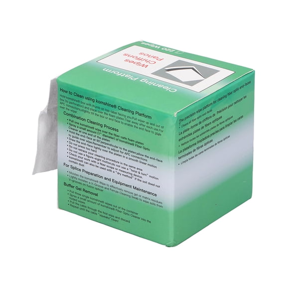 Elowen Dust Cleaner Paper Fiber Optic Wipe, Clear Break Points Fiber Optic Cleaning Wipe 220 Sheets for Machine Surface