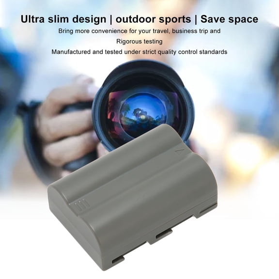 Elowen EN EL3E Replacement Battery EN EL3E Lithium Ion Battery, 1500mAh Convenient Camera Replacement Battery for D70 for D100 for D90 for D300