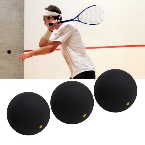 Elowen Elastic SquashSquash 3pcs Squash Ball Elastic Rubber Professional Squash Ball for Training Practice Competition