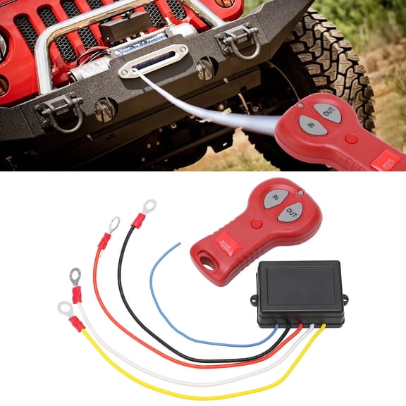 Elowen Electric Winch Controller Winch Controllers, Safe 9-30V Indicator Light Universal Waterproof Wireless Winch Remote Control Set for ATV for Truck