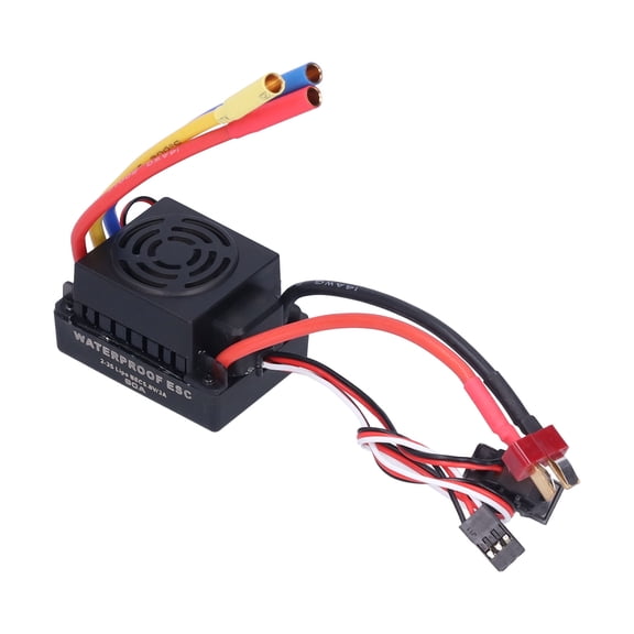 Elowen Electronic Speed Controller Brushless ESC, 1/10 RC ESC 60A ESC for Model Toys for 1/10 Remote Control Car