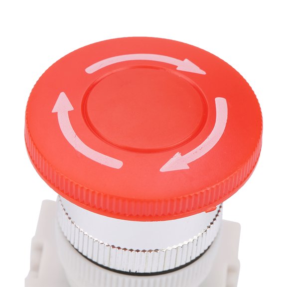 Elowen Emergency Stop Button Self Locking Emergency Stop Mushroom Push Button Switch 22mm Mount LAY37-11ZS for Security